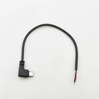 1/5Pcs Right Angle 2Pin 4Pin Wire USB Type C/Micro USB Male Plug Power Supply Charger Connector DIY Repair Cable 0.25m 0.3m 1m