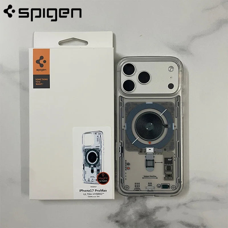 Original Spigen Magnetic Phone Case For iPhone 17 16 15 14 13 Pro Max Plus iPhone17 air For MagSafe Wireless Charge Cover