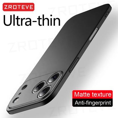 For iPhone 17 16 17e 16e 15 14 13 12 Pro Max ZROTEVE Slim Matte Hard PC Cover For iPhone16 Plus iPhone15 iPhone17 Air Phone Case