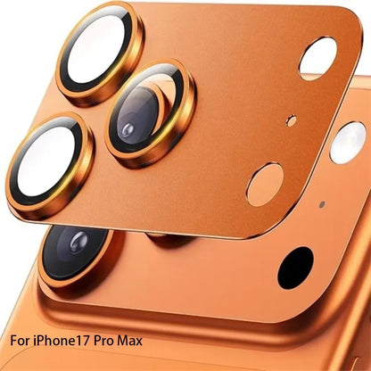 Metal Tempered Glass Lens Protector Orange Full Cover Back Camera Protective Film Anti Scratch for iPhone 17Pro/17 Pro Max