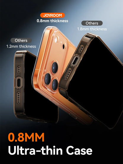 Joyroom Case For iPhone 17 16 Pro Max Case Crystal Transparent PC Anti-Yellow Lens Protection Cover For iPhone 17 Pro Max Case