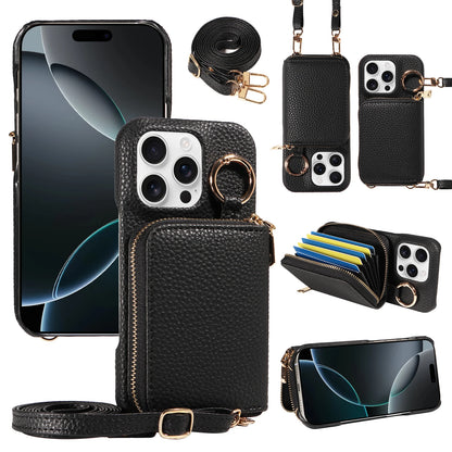 PU Leather Phone Case for IPhone17 16e 16 Pro Max 15 Pro Max 14 13 with Multiple Card Slots, Anti-drop and Wallet Function Cover