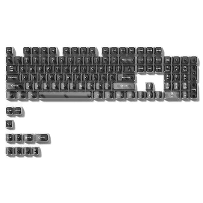 115 Keys Black Transparent Clear Keycaps Crystal Ceramic PC Keycap RGB Shine Through Key Cap MDA Profile for MX Switch Keyboard