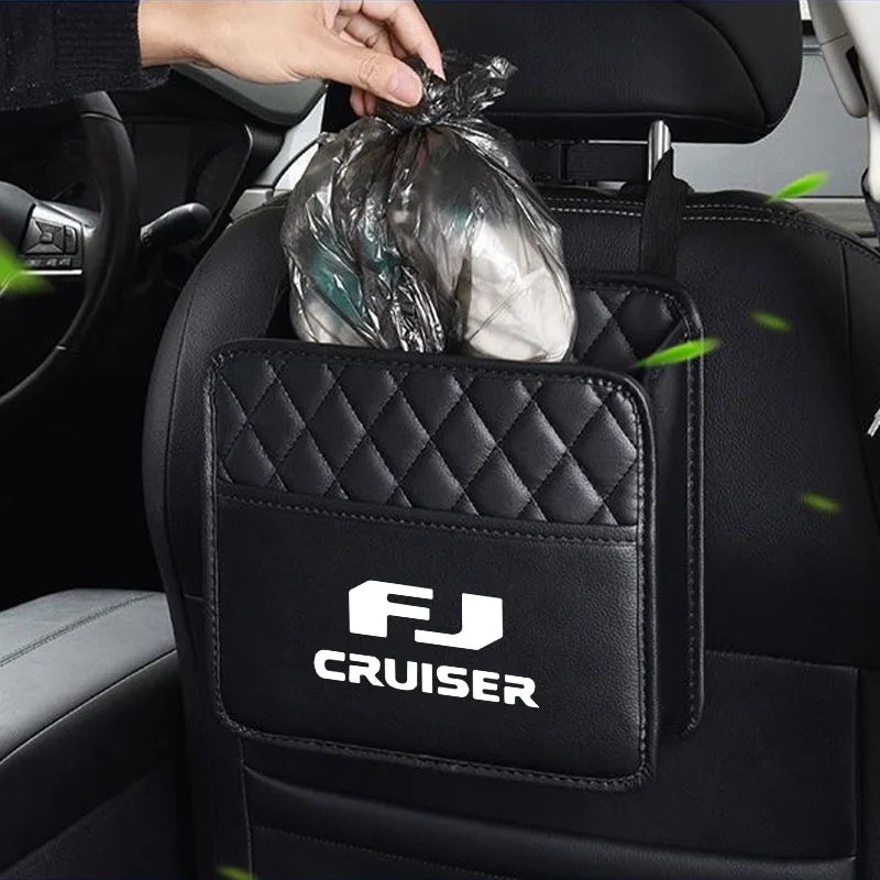 Hanging Car Trash Can Folding Portable Seat Back Storage Bag Garbage Bag Organizer for Toyota FJ CRUISER Accessories waterproof