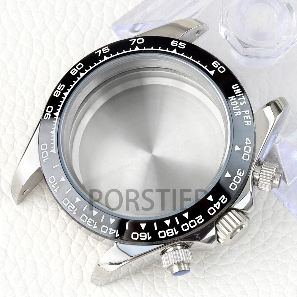 40mm VK63 Watch Case 100m Waterproof for Daytona VK63 VK64 Movement 316L Stainless Steel Presidential/Jubilee/Oyster Bracelet