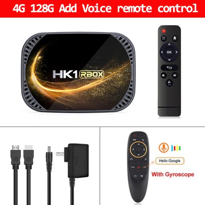 Smart TV Box HK1 RBOX X4S Amlogic S905X4 Android 11 4GB 64G 128GB 5G Dual WIFI 4K 8K BT Media Player Set Top Box 2G 16G TVBOX