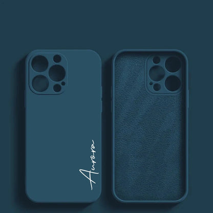 Customized Personalized Name Luxury Initials Soft Liquid Silicone DIY Case For Iphone 18 17 16 15 14 13 12 11 Pro Max Plus Cover
