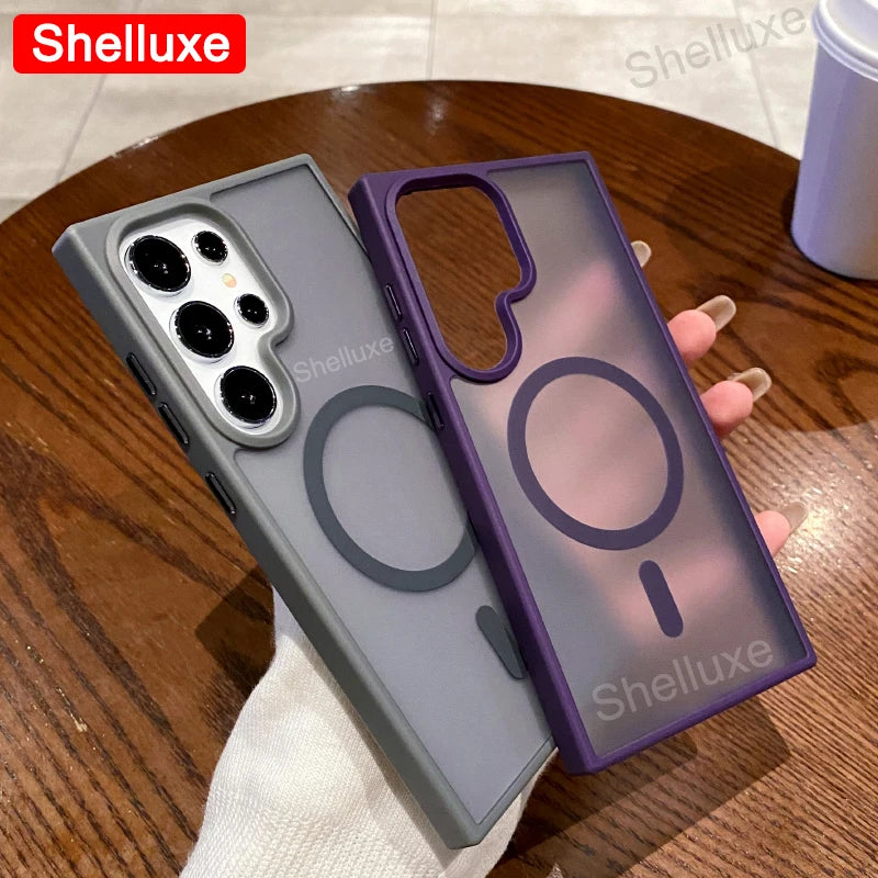 S26 Ultra Magnetic Matte Case Shelluxe Clear Hard Back Cases For Samsung Galaxy S26 S25 S24 S23 S22 Plus Ultra Shell Phone Cover
