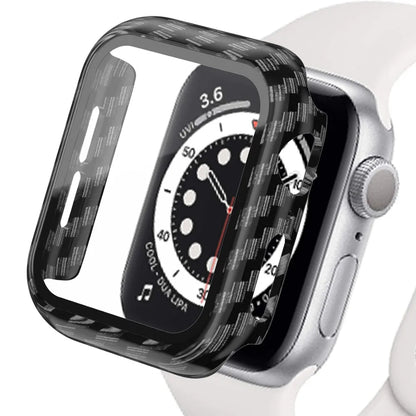 Glass+Matte Watch Cover for Apple Watch Case 45mm 41mm 44mm 40mm 42mm 38mm Bumper+Screen Protector for Iwatch SE 8 7 6 5 4 3 2 1