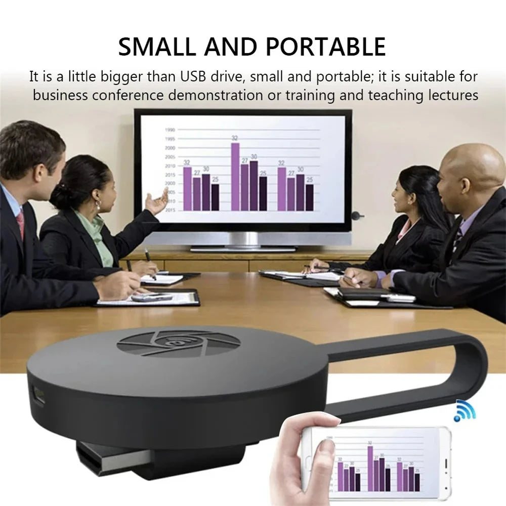 Portable 1080P HD TV Stick Video Receiver Wireless HD TV Display Receiver Mobile Phone Mirroring WIFI For TV Screen Android IOS