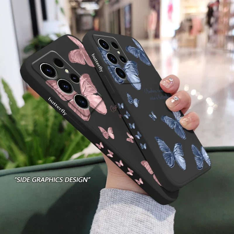 Little Butterfly Phone Case For Samsung Galaxy S24 S23 S22 S21 S20 S10 S10E S9 Ultra Plus FE Note 20 Ultra 10 9 Plus Cover