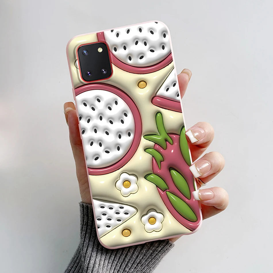 For Samsung Galaxy Note10 Lite Case SM-N770F 6.7'' Cute Bear Cartoon Cat Cover Soft TPU Phone Case For Samsung Note 10 Lite Bags