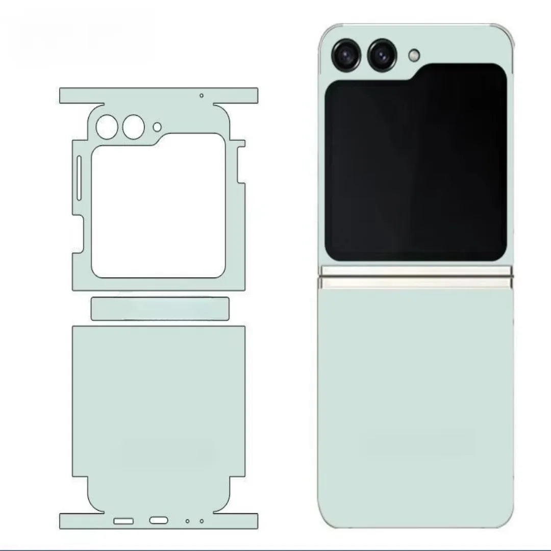 Pain Decal Skin for Samsung Galaxy Z Flip6  5 4 7 Back Screen Protector with Hinge Film Cover Flip5 Wrap Colorful Sticker