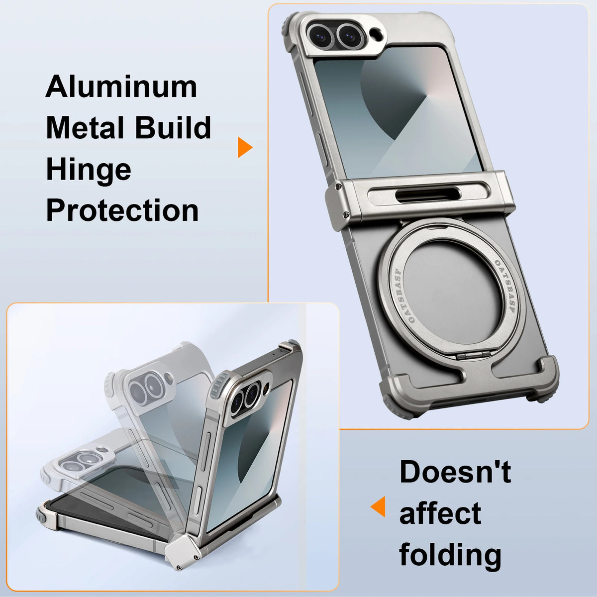 Eary for Samsung Galaxy Z Flip 8 7 6 Case for MagSafe 360° Rotatable Magnetic Kickstand Ultra-Thin Shockproof Protective Cover