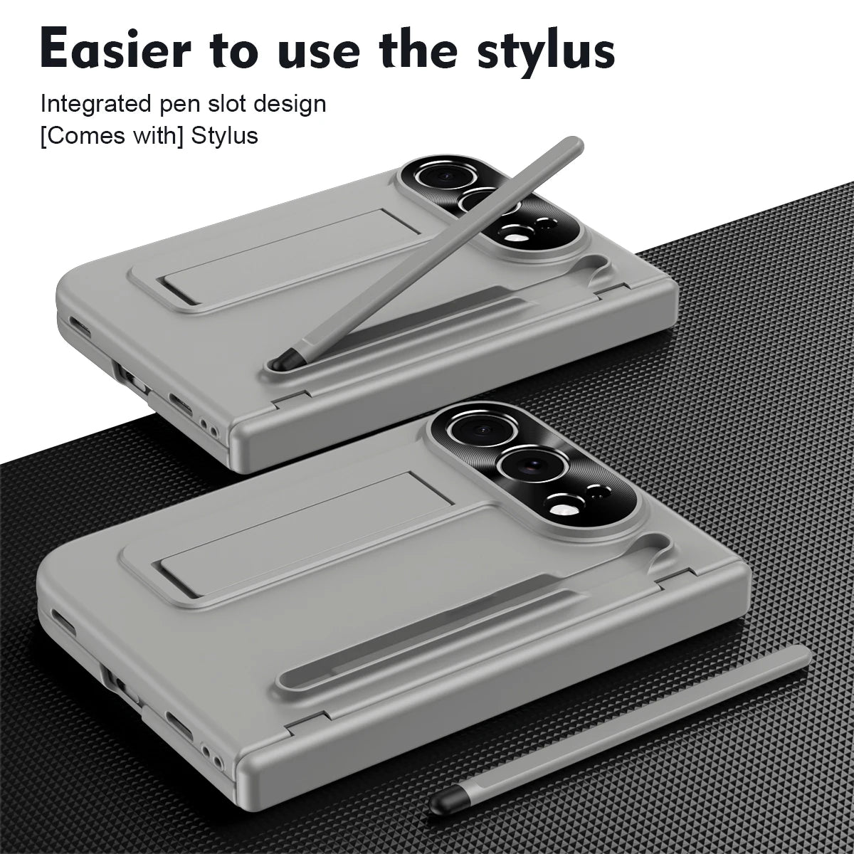 For iPhone Duo iPhone 18 Fold Bracket Phone Case With S Pen Hinge Protection Flim Glass Screen Shockproof Back Full Cover