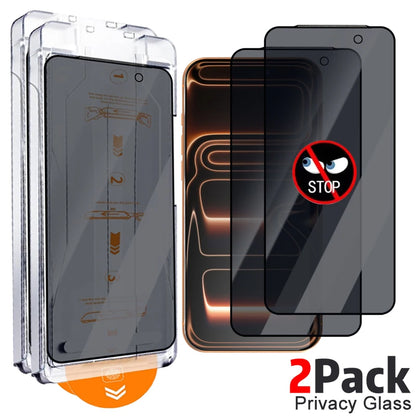 Easy Install Tempered Glass Privacy Screen Protectors for IPhone 18 Pro Max/18Pro/iPhone 17Pro Anti-spy Auto Alignment Kit Film