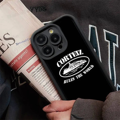 The World-C-Corteizs Phone Case iPhone 16 Plus 15 11 14 12 13 17 Pro Max Shockproof Soft Cover