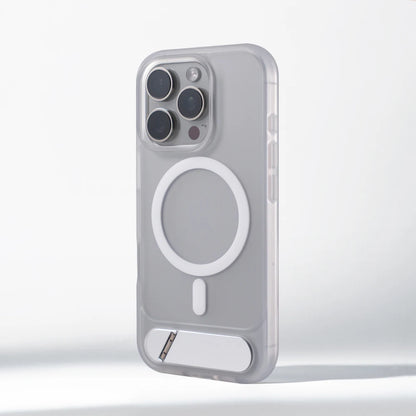 Invisible Metal Stand Magnetic Bumper Case For iPhone 17 16 Pro Max 15 14 Plus 13 For MagSafe Wireless Charge Shockproof Cover