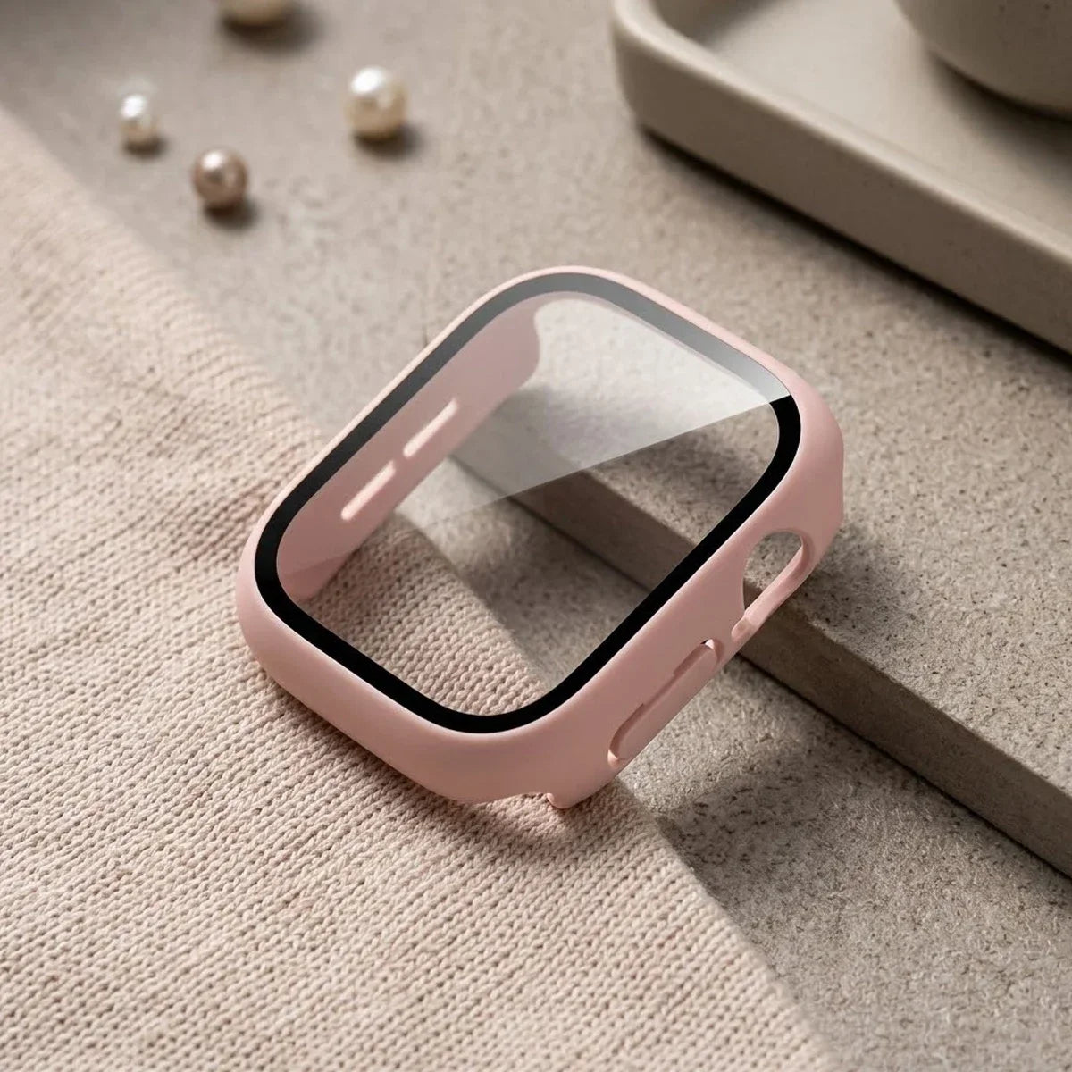 Tempered Glass PC Case for Apple Watch 12 46mm Hard Bumper Screen Protector Cover for Iwatch Series 12 42mm Shell Accessories