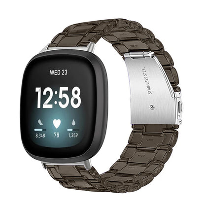 Newest Transparent Resin Strap for Fitbit  Versa 3 4 Lite Sense for Fitbit Versa2 Smartwatch Bracelet Watchband Accessories