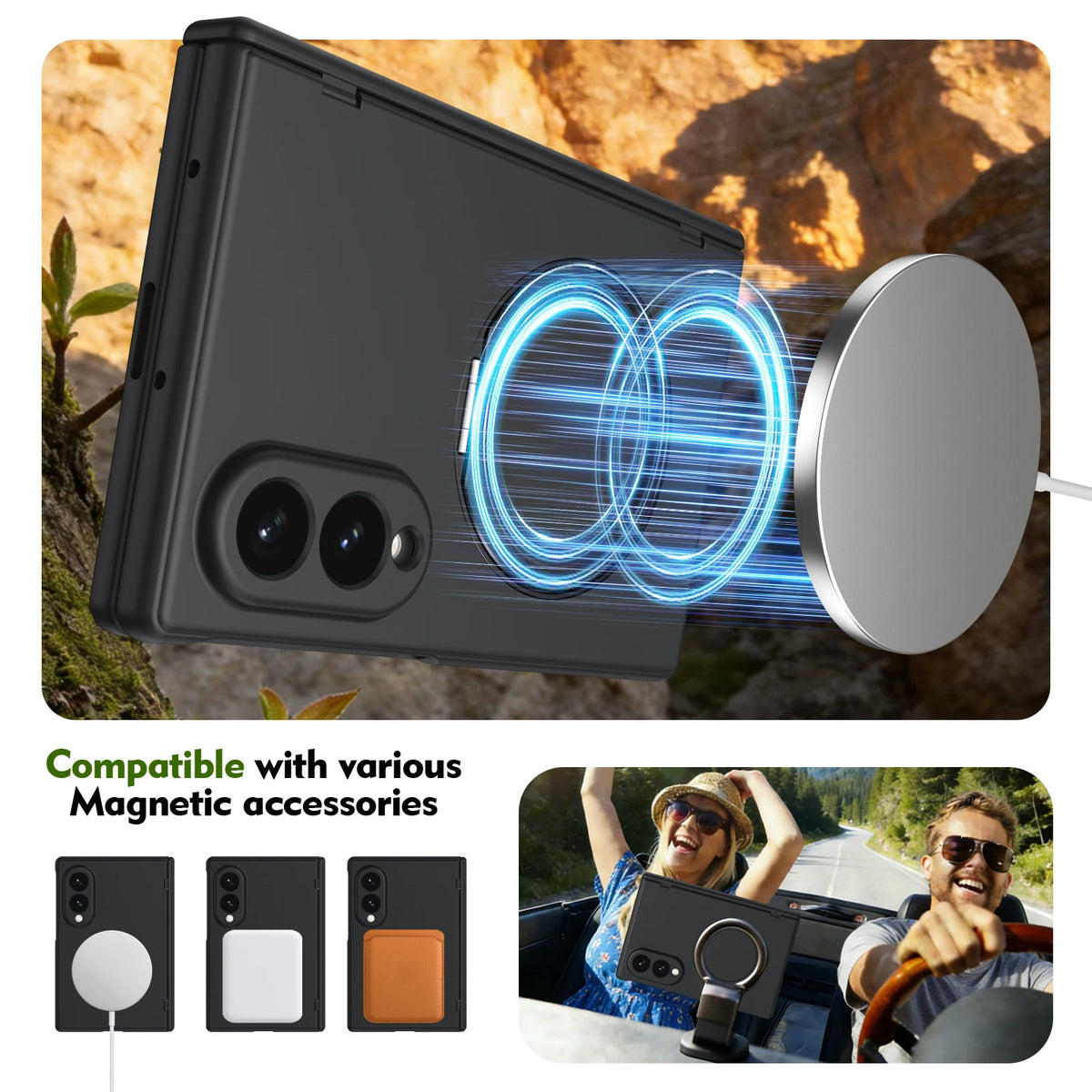 Drop Protective Funda Case for Samsung Galaxy Z Fold 8 5G Fold8 Ultra Fold7 Fold6 Fold5 Fold 7 6 5 Magnetic Ring Full Body