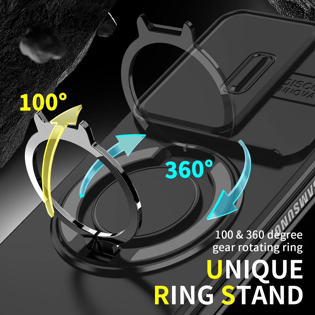 Suitable for Samsung Galaxy Z Fold 7 6 Flip 7 6 360 Degree Rotating Magnetic Bracket With Camera Protection Phone Case