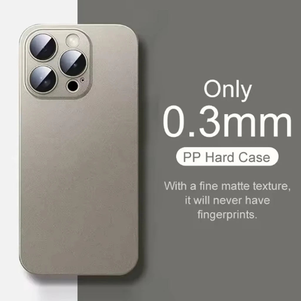 0.3mm Ultra Thin Clear Matte PP Hard Ultra Slim Case For Iphone 17 Air 17PRO 16 15 14 13 12 11 Pro Max Shell Silm Back Case