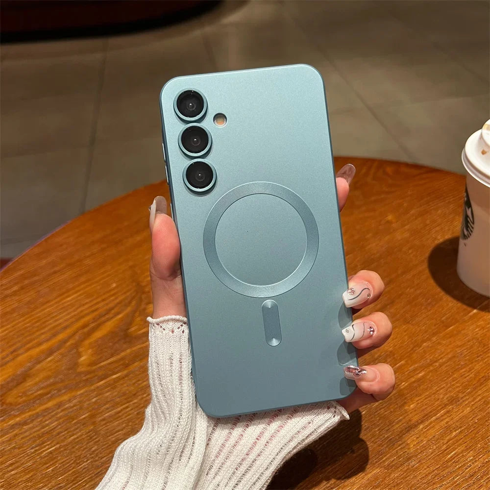 TPU Magnetic Soft Phone Case for Samsung Galaxy S26 S25Edge S24Ultra S23 S22 Plus S21 FE A56 A36 A26 A26 A16 A15 A06 A55 A54 A35