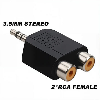 5Pcs 6.5/6.35mm Mono Stereo Audio Adapter TS Interconnect 1/8" 1/4" Male Plug to RCA Female Jack Connector Converter Speaker
