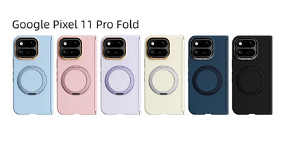 360 Rotating Magnetic Stand Skin Feel Case for Google Pixel 11 PRO FOLD for Magsafe Shockproof Hinge Protection Slim Fit Cover