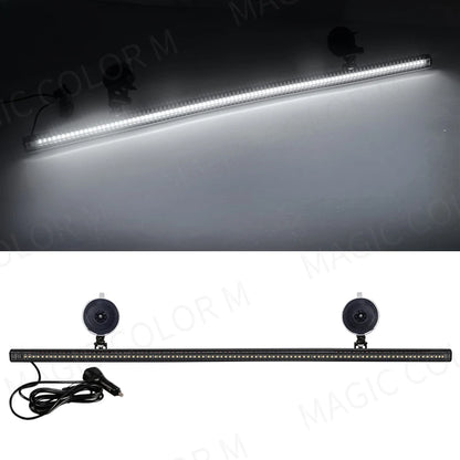 96 LED 3030 Beads Front Windshield Car Strobe Lamp Bar Traffic Signal Flashing Lamp Auto Roof Top Warning Light 12V Waterproof