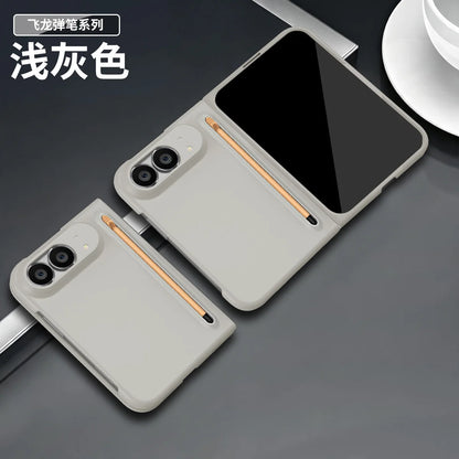 For iPhone Duo Case Ultra-Thin Skin-Friendly Matte With Tempered Film Touch Pen Folding Shockproof Protection Cover Accessories