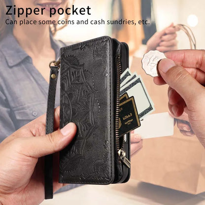 Leather Case For Samsung Galaxy S25 FE S26 Ultra S7 Edge S8 S9 Plus S10 Lite Note 10 8 Flip Wallet Zipper 9 Card Phone Cover