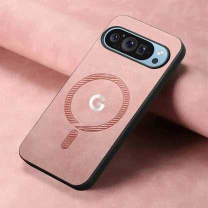 Fashion Skin-friendly PU Leather Slim Case For Google Pixel 11 10 9 Pro XL 8 7 9A 8A Magnetic Charge Full-Pack Shockproof Cover