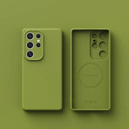 Original Liquid Silicone Magnetic Phone Case For Samsung Galaxy S26 S25 S24 S23 S 26 Ultra Plus Cases Wireless Charge Soft Cover