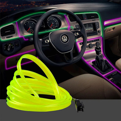 HQ 12V Universal LED Car Ambient Lamp Car Interior Decoration Light Cold Light Strips Waterproof Dashboard Console Lamp1/3/5M