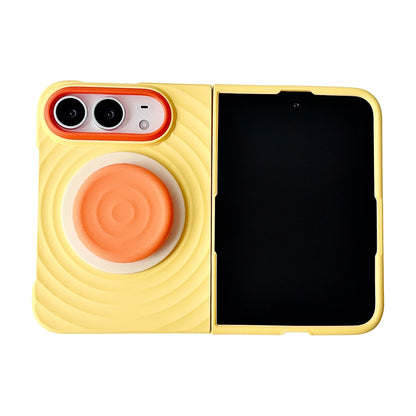 Case For Apple iPhone Duo For Foldable iPhone Duo For Magsafe With  Magnetic Ring Ripples Stand Luxury Silicone Ripples Cover