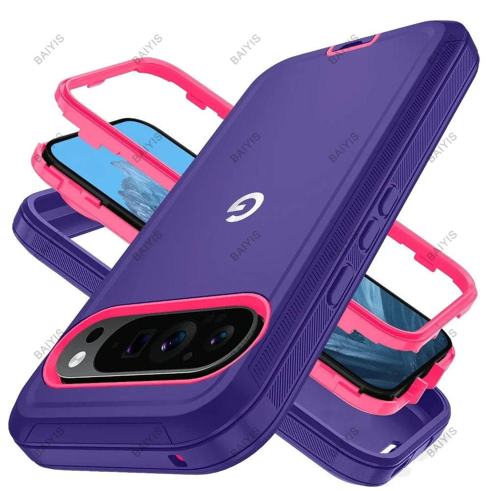 Military Shockproof Defender Armor OTT-BOX Case For Google Pixel 10A 9A 11 10 9 Pro XL 8Pro 8A Enhanced Anti-Drop Hard Cover