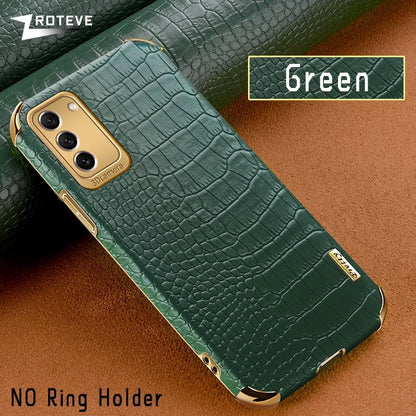 S25 Ultra Case ZROTEVE Crocodile Pattern Leather Cover For Samsung Galaxy S25 Edge S24 S23 FE S22 S21 Plus S24+ S25+ Phone Cases