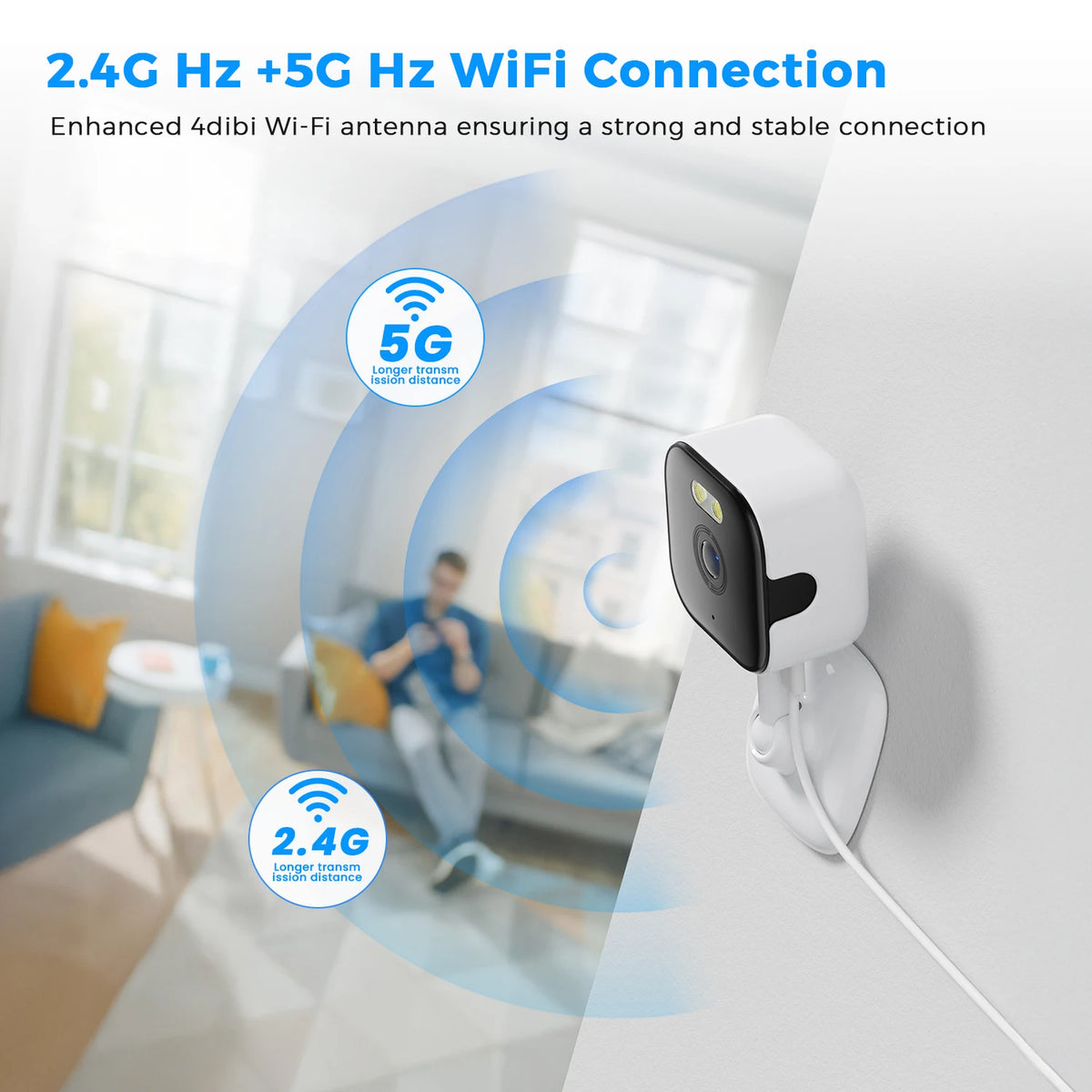 BESDER 5MP Mini Cube Camera Wifi Indoor Two Way Audio Human Detection Home 3MP CCTV Security IP Camera 2MP 5X Zoom O-Kam Pro APP