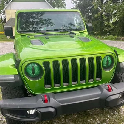 2PCS Beast Eyes Headlight Decals For Wrangler Animal Eye Jeep Car Light Stickers Car Body Styling Decoration Accessories 20*20CM
