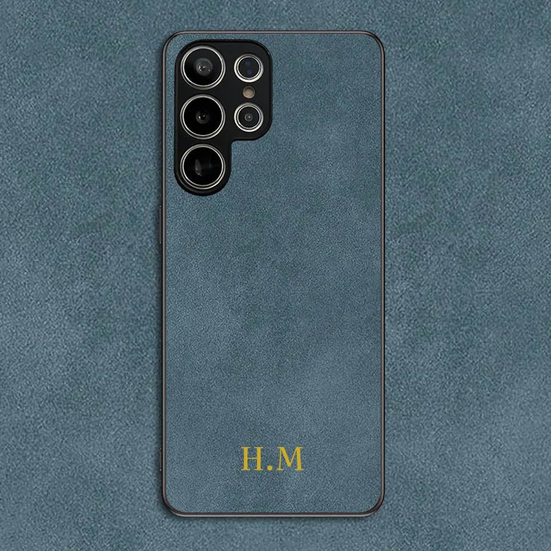 Custom Personalised Initial Name Case For Samsung galaxy S25 S24 S23 S22 S21 Plus S22 Ultra S20 S21 FE 5G S10 Leather Cover