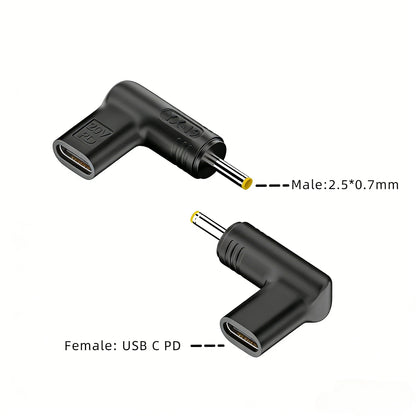 PD 100W Type C to Universal Laptop Charger Converter for Asus Lenovo Hp Dell Acer Samsung USB C Fast Charger Adapter Connector