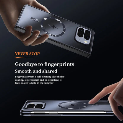 Hard Plastic Case For Magsafe Magnetic Wireless Charge Back Matte Cover For Google Pixel 9 10 Pro Fold