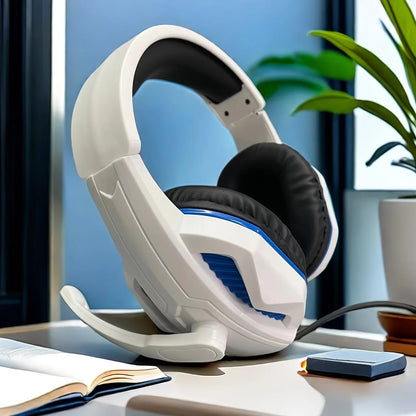 H4 Gaming Over-Ear Headphones with Mic, Wired Deep Bass Headset for PC Laptop Music