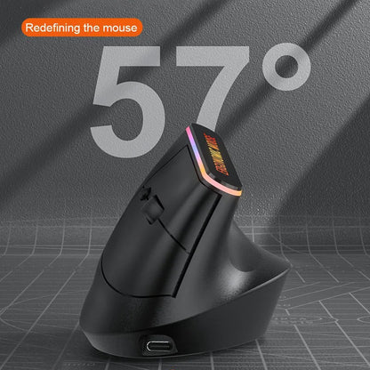 Portable Vertical Wireless Mouse Rechargeable 2.4G Bluetooth DPI Adjustable Low-noise Buttons Ergonomic Mouse for Desktop Laptop