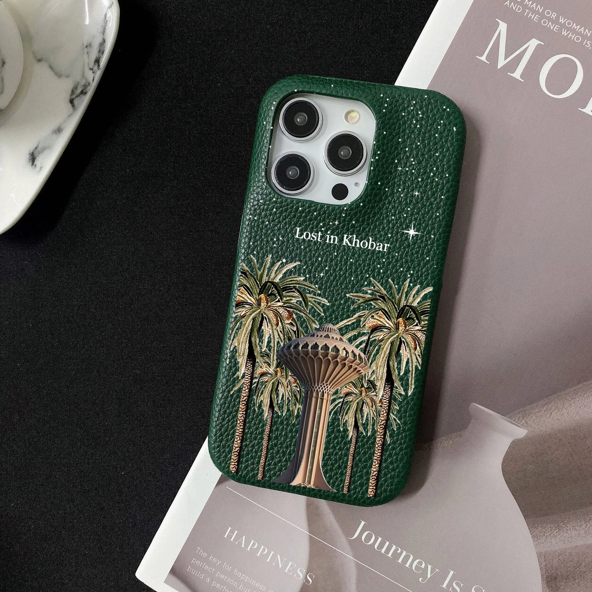 Personalised Inevitable Initial Kafr Letters Name Leather Case for iPhone 11 12 14 13 15 Pro Max Mini 16 Plus Luxury Hard Covers