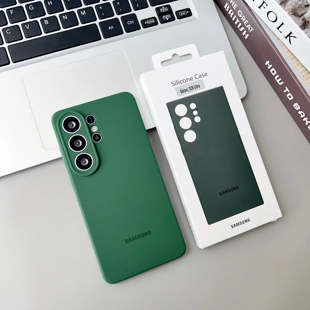 For Samsung Galaxy S26 S25 S26Plus S26Ultra Edge S24 S23 S22Ultra FE Case Soft Original Liquid Silicone Shockproof Phone Cover