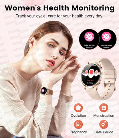 2026 New Smart Watch For Women Gift 1.32 Inch Full Touch Screen Sports Fitness Watches Bluetooth Calls Digital Smartwatch Ladies