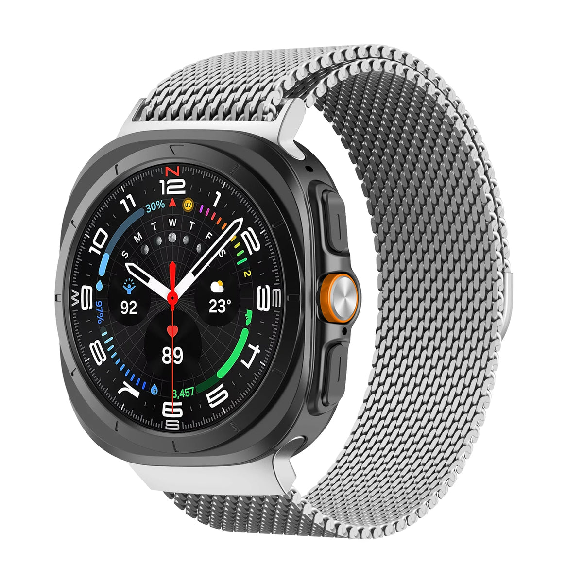 Thick Milanese Loop for Samsung Galaxy Watch Ultra strap 47mm Stainless Steel Magnetic Bracelet Galaxy Watch 7 ultra band 47 mm